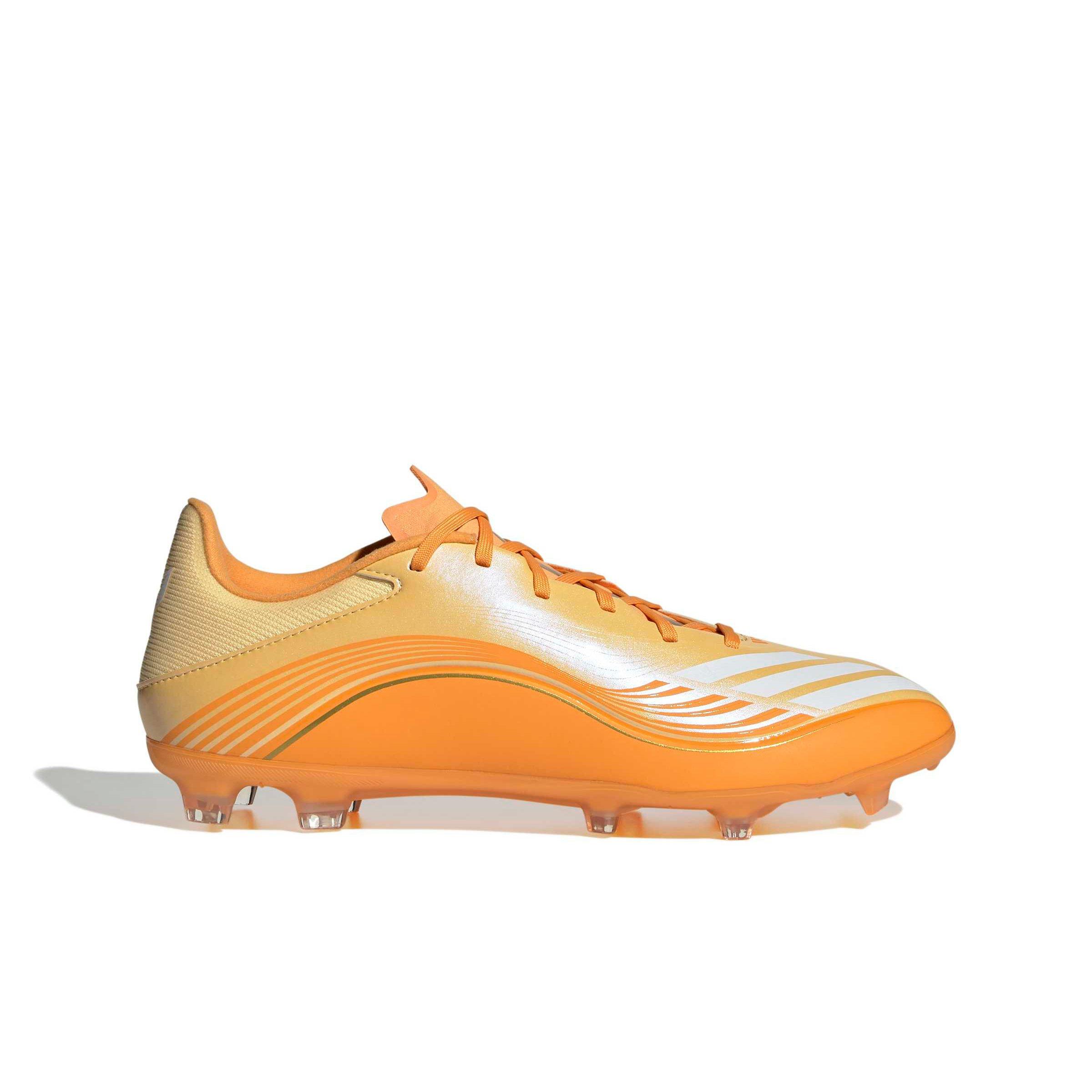 adidas F50 Messi League FG "Ice Tangerine/Gold Metallic/Pure Tangerine" Men's Soccer Cleat - TANGERINE/GOLD/TANGERINE